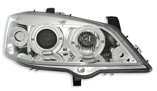 Angel Eyes Scheinwerfer für Opel Astra G in Chrom 