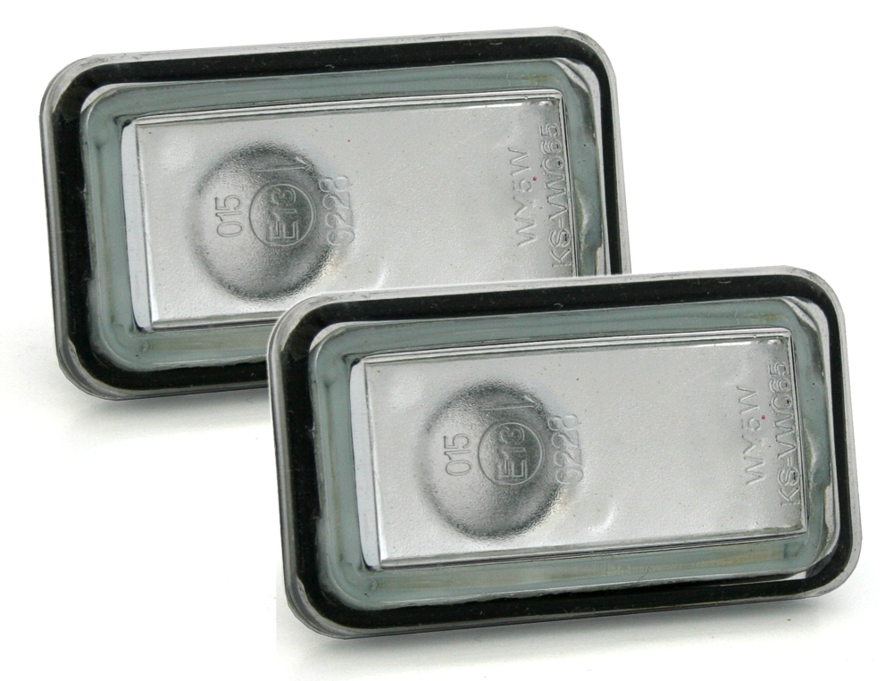 Seitenblinker Set für VW Golf 1 + 2 in Silber