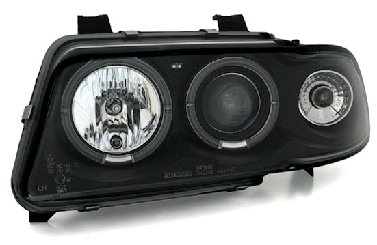 Angel Eyes Scheinwerfer für Audi A4 B5 in Schwarz