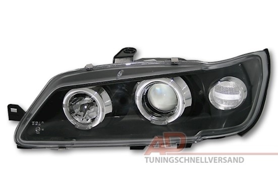 Angel Eyes Scheinwerfer für Peugeot 306 in Schwarz