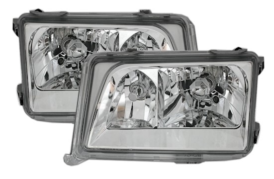 Scheinwerfer für Mercedes W124 in Chrom