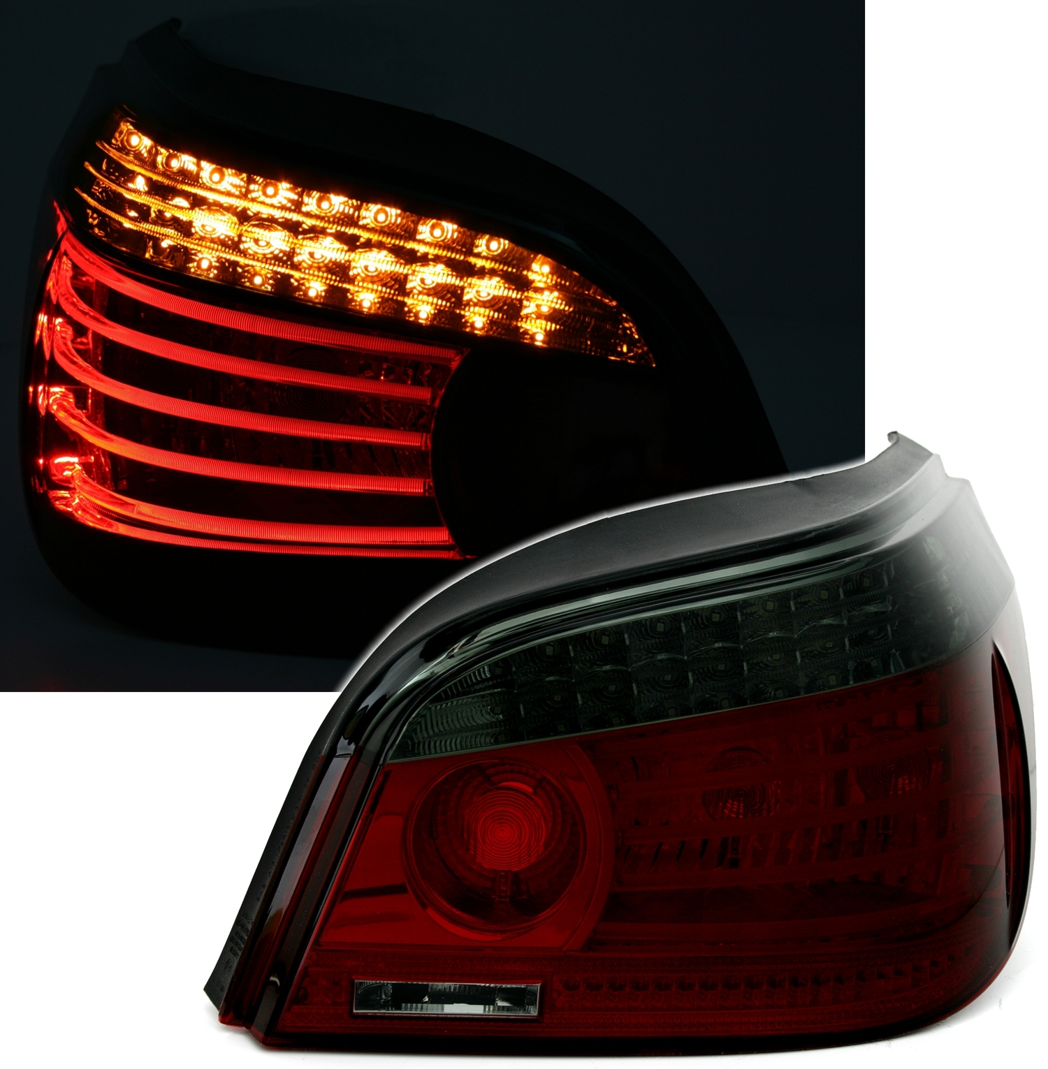 LED Rückleuchten Set für 5er BMW E60 in Rot-Smoke