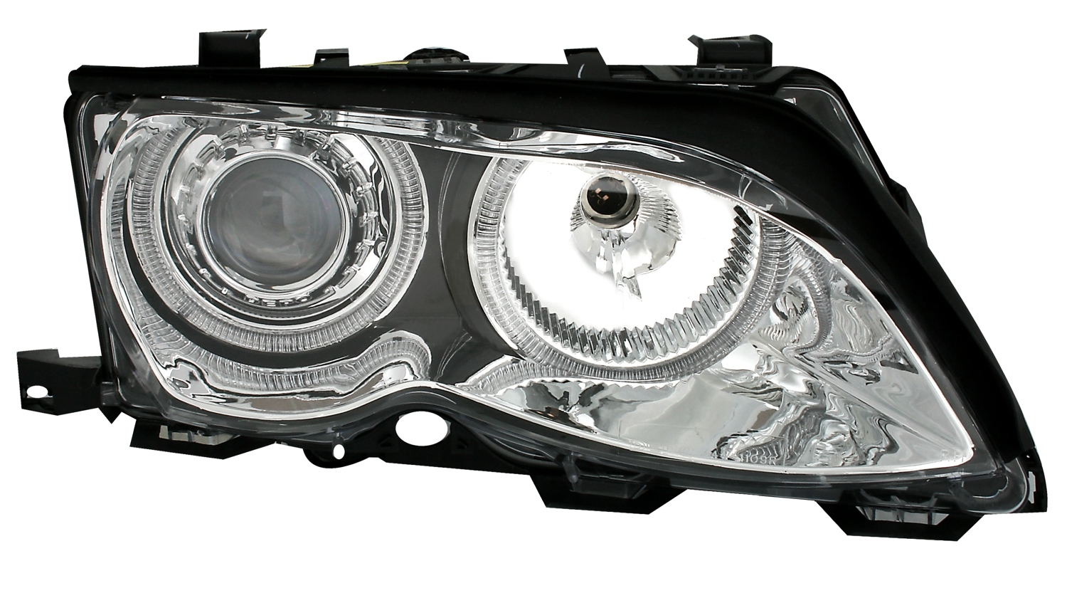 Angel Eyes Scheinwerfer für 3er BMW E46 in Chrom