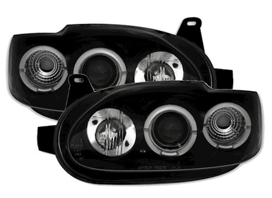 Angel Eyes Scheinwerfer für Ford Escort 7 in Schw.