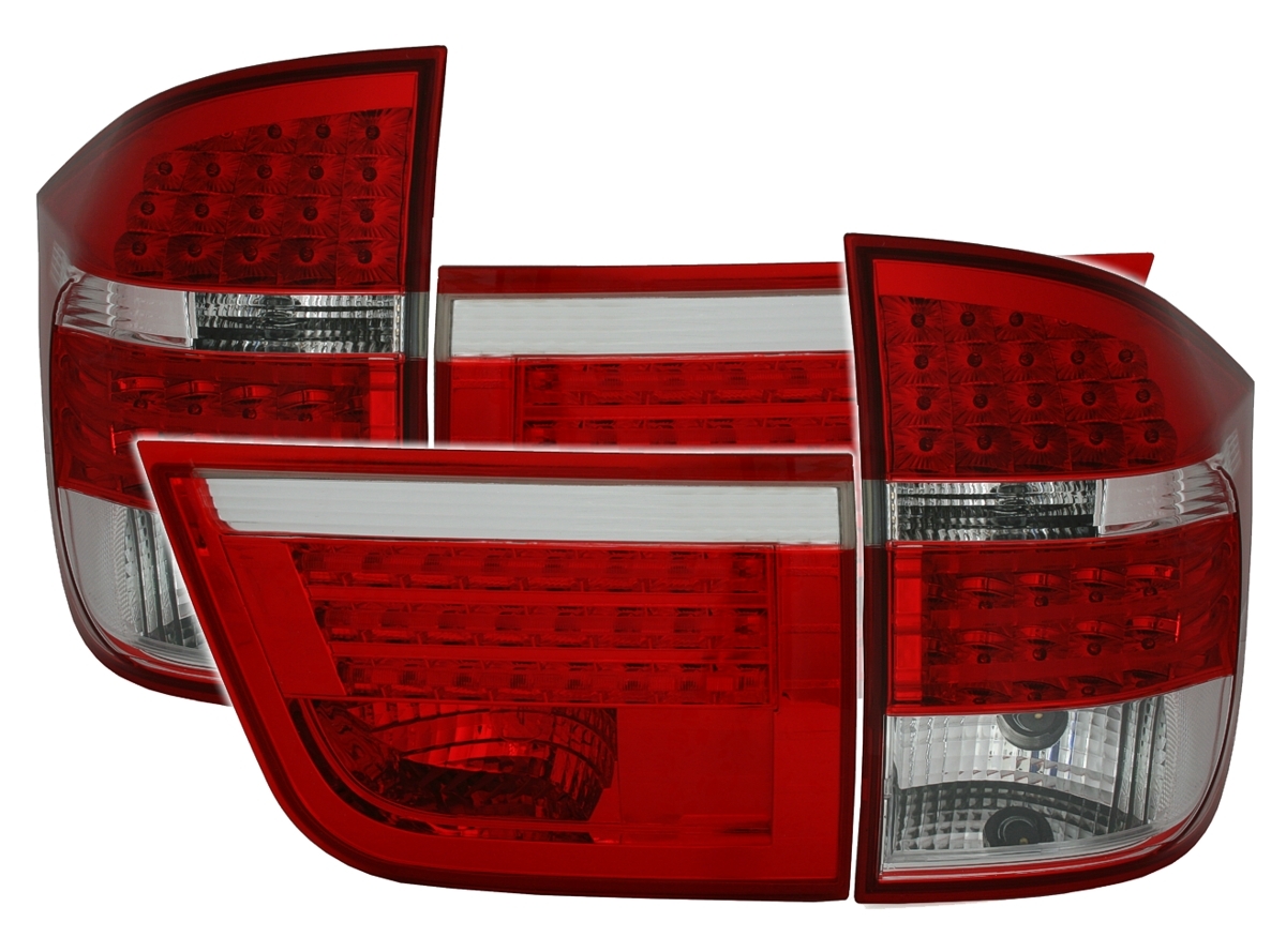 LED Rückleuchten für BMW X5 E70 in Rot-Weiß